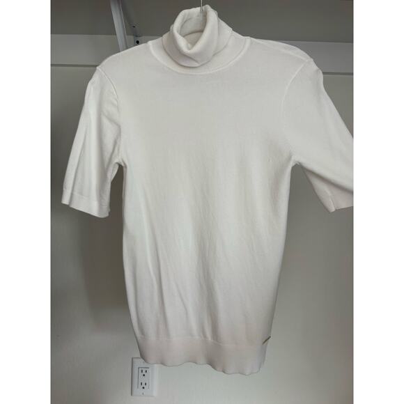 Anne Klein Women's Short-Sleeve Turtleneck Sweater Fall Layering Size Small - Picture 1 of 8
